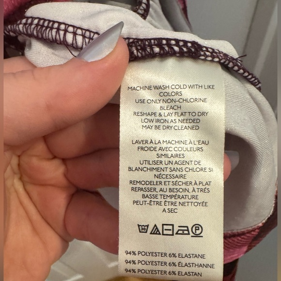 Anthropologie Maeve Pink Plaid Velvet Babydoll Top, size Medium - Picture 5 of 5